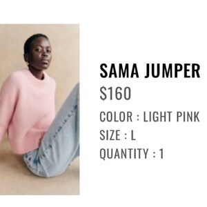 Sézane Sama Jumper in Soft Pink